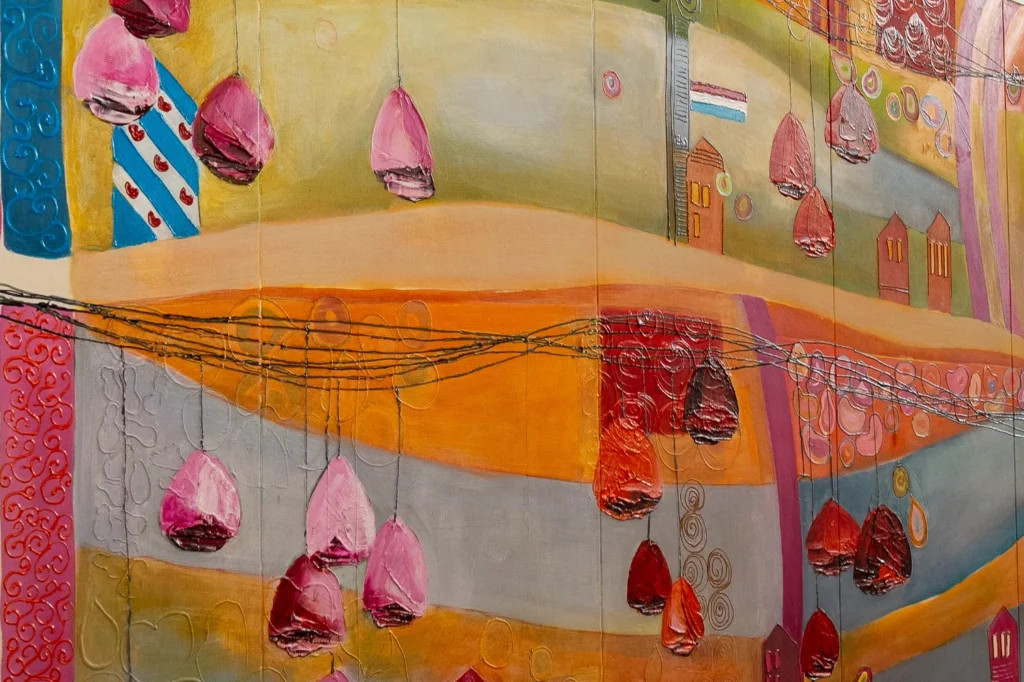 Schilderij in restaurant Tonckenshuys-detail